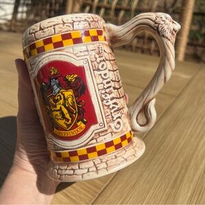 Wizarding World of Harry Potter  Sculpted Ceramic Gryffindor Stein Mug Cup